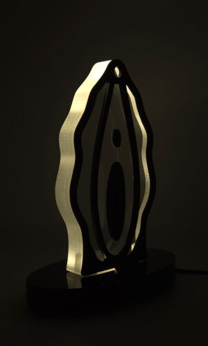 Nocturne black acrylic lamp female from the Luster & Linger Seduction Collection lit