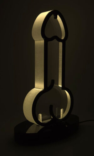 Hades black acrylic lamp male from the Luster & Linger Obsession Edition lit