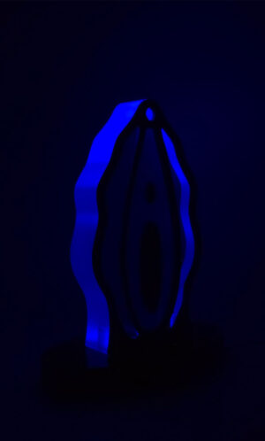 Lilith dark blue acrylic lamp female from the Luster & Linger Obsession Edition lit