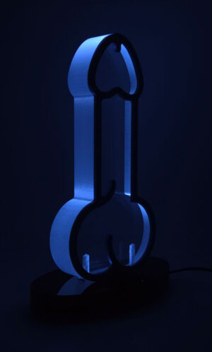 Samson light blue acrylic lamp male from the Luster & Linger Obsession Edition lit