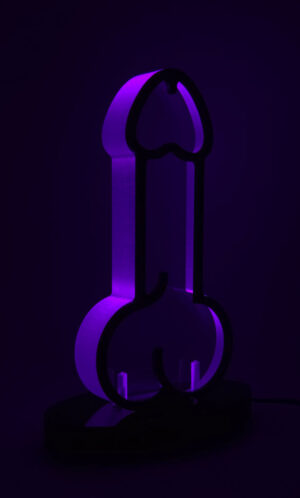 Zeus purple acrylic lamp male from the Luster & Linger Obsession Edition lit