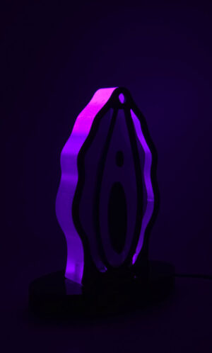 Nefertiti purple acrylic lamp female from the Luster & Linger Obsession Edition lit