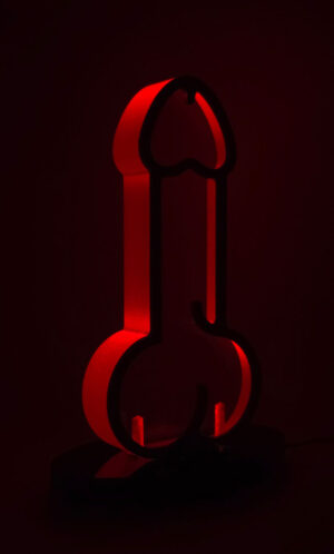 Genghis Khan red acrylic lamp male from the Luster & Linger Obsession Edition lit