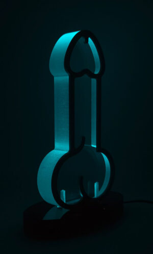 Caesar turquoise acrylic lamp male from the Luster & Linger Obsession Edition lit