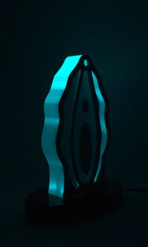 Cleopatra turquoise acrylic lamp female from the Luster & Linger Obsession Edition lit